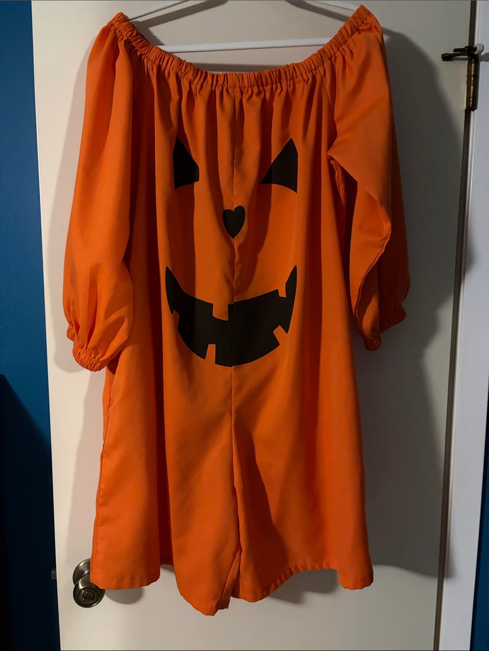 Orange Pumpkin Face adult Costume